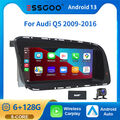 DAB+ Für Audi Q5 2009-16 8,8" 8-Kern 6+128G GPS Kam Autoradio CarPlay Android 13