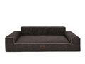 Orthopädisches Hundebett GLAMOUR Bett Sofa Ökoleinen Kissen XXL BRAUN %