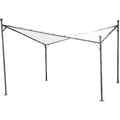 Berlino Pavillon 400cm x 400cm Gestellaus Stahl, anthrazit, Bezug aus Polyester,