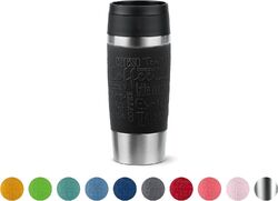 Emsa N20202 Travel Mug Classic Isolierbecher Kaffeebecher Thermo 0,36 L Schwarz