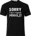 Sorry I't Speak Muggle Weihnachten Geschenk lustiger Humor Harry Potter Baumwolle T-Shirt