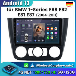 6+128G Carplay Für BMW 1er E81 E82 E87 E88 2004-11 Android 13 Autoradio GPS Navi