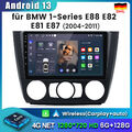 6+128G Carplay Für BMW 1er E81 E82 E87 E88 2004-11 Android 13 Autoradio GPS Navi