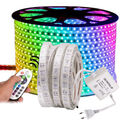 RGB LED Streifen 220V 230V Leiste Band Stripe Lichterkette Lichtschlauch Dimmbar