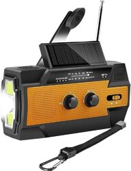 Solar Radio, Tragbar Kurbelradio Dynamo Radio mit AM/FM Notfall LED Taschenlampe