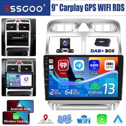 Android13 DAB+ CarPlay 2+64G Autoradio GPS NAV BT WIFI KAM für Peugeot 307 02-13