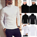 Herren Langarmshirt Rollkragen Pullover Unterhemd Slim Fit Sweatshirt Thermohemd