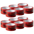 12x Klebeband Vorsicht Glas 48 mm 66 m rot Paketklebeband Bruchgefahr Packband