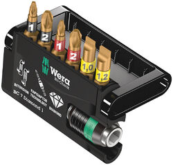 WERA 1/4" Bit-Sortiment Bit-Check 7 Diamond 05057416001 Rapidaptor