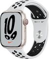 Apple Watch Nike Series 7 [GPS + Cellular, inkl. Sportarmband pure platinum/sc G