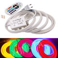 230V Neon LED Strip Streifen RGB Flex Schlauch diffus Lichtband Dimmbar In/Außen