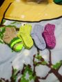 Handgestrickte ,Warme Babysocken Erstlingssocken 4 Paar 