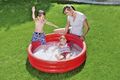 Bestway Planschbecken 3-Ring Kinderpool 152cm aufblasbar Rot/Grün/Blau