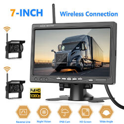 2x RÜCKFAHRSYSTEM Mit Monitor Rückfahrkamera 7 Zoll LCD Farbmonitor LKW