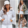 Damen Steppjacke Winterjacke Wendejacke Kurz Jacke mit Kapuze DSTREET S-2XL