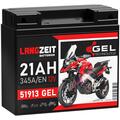 Langzeit Batterie 51913 GEL Motorradbatterie 21Ah 12V 345A/EN Batterie BMW ABS