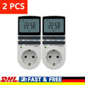 2 PCS Zeitschaltuhr Steckdose Timer Digitale Zeitschalter Wochenzeitschaltuhr~