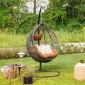 HOME DELUXE Poly Rattan Hängesessel Hängekorb Hängestuhl Rattanmöbel Garten