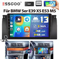 2+64G Android 13 Autoradio Carplay GPS Navi BT RDS DAB+ Für BMW 5er E39 7er E38