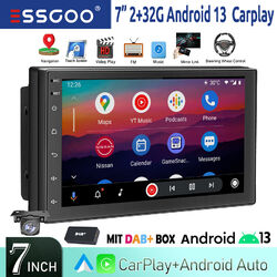 DAB+ 2 DIN 7 Zoll 32G Android 13 Autoradio Carplay Bluetooth GPS NAVI RDS Kamera