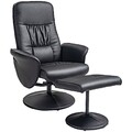 Relaxsessel mit Hocker, Fernsehsessel, TV Sessel mit Liegefunktion, Kunstleder