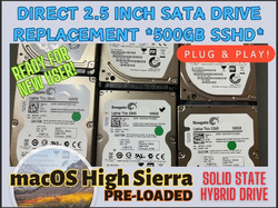 500GB 2.5 HYBRID DRIVE / SSHD * MACOS HIGH SIERRA + MS OFFICE * SATA 3 OHNE SSD