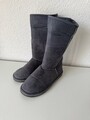 Warme Boots Stiefel Winterschuhe Warm Gefüttert Mit Fell Grau Gr. 39 