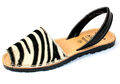 Avarcas Damen Leder Sandalen Sandaletten Zebra Espadrilles Abarcas EU 36 , 37