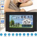 LCD Digitale Wecker Wetterstation Funkuhr Thermometer Innen-Außensensor Uhr Neu