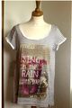 * ESPRIT edc * NEU!  (NP 25€) Gr. L ( 40/42 )  hübsches T-Shirt grau pink braun