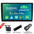 DAB+CAM+10.1"QLED Android 13 8Kern 6+64 Autoradio 2 DIN GPS NAVI CarPlay RDS DSP