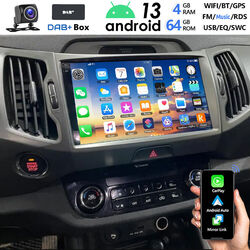 Für Kia Sportage 2010-16 9" DAB+ 4+64G Autoradio Android 13 Carplay GPS WIFI RDS