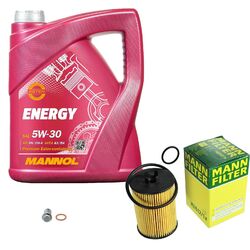 MANN-FILTER Ölfilter 5 L MANNOL Energy 5W-30 für Mercedes-Benz A-Klasse