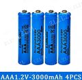 4X AAA Akku 3000 mAh Wiederaufladbare Wiederaufladbar Rechargeable Akku Batterie