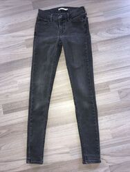 Damen Levis Stretch Jeans 710 -Super Skinny - Grau -Gr.W 25 /L 30