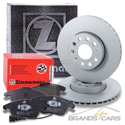 ZIMMERMANN BREMSSCHEIBEN + BELÄGE +WK VORNE FÜR SKODA OCTAVIA 1Z BJ 04-13Belüftet Ø288 - für PR.Nr. 1ZE - mit Warnkontakt