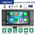 Android 13 9" Autoradio 32G Carplay GPS NAVI DVR Für VW Transporter T5 Multivan