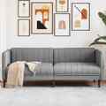 Sofa 3-Sitzer Hellgrau Stoff N3U9