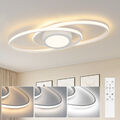 ZMH mit Fernbedienung LED Deckenleuchte Dimmbar Deckenlampe Wohnzimmer 2Ellipsen