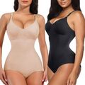 Damen Shapewear BH Body Bauchweg Miederbody Mit Pads Figurformende Unterwäsche