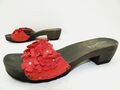 Softclox Clogs Pantolette Sandalen Sandaletten Damen Schuhe Leder Gr.40 Rot