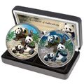 Night & Day   China Panda 2025 2 x 30 Gramm Silber Color mit OVP