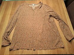 Bluse Esprit,Gr.42,Viscose,langarm,floral,cognac,top Zustand