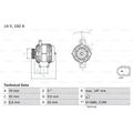 BOSCH Generator Lichtmaschine 150A 14V für Mercedes-Benz A-Klasse B-Klasse