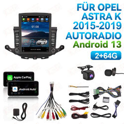 Für Opel Astra K 2015-2019 Autoradio 9.7 Zoll Carplay GPS WIFI BT 64G Android 13