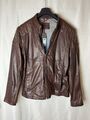 Mustang Miquel Herren Lederjacke Biker Lammleder - Gr L - Jacke braun Neu