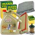 MANN FILTER FILTERSET+CASTROL EDGE LL 5W30 für VW TOURAN 1T GOLF 5 6 1.9 2.0 TDI