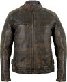 Retro Motorrad Lederjacke Vintage Used Look Motorradjacke Biker Chopper Gesteppt