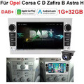 DAB+ Android 14 Autoradio GPS Für Opel Astra H Corsa C D Zafira B Carplay+Kamera