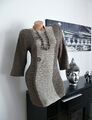 ♥ Rest! NEU Design Strick Tunika Pulli asymmetrisch cappuccino 36 gr ♥